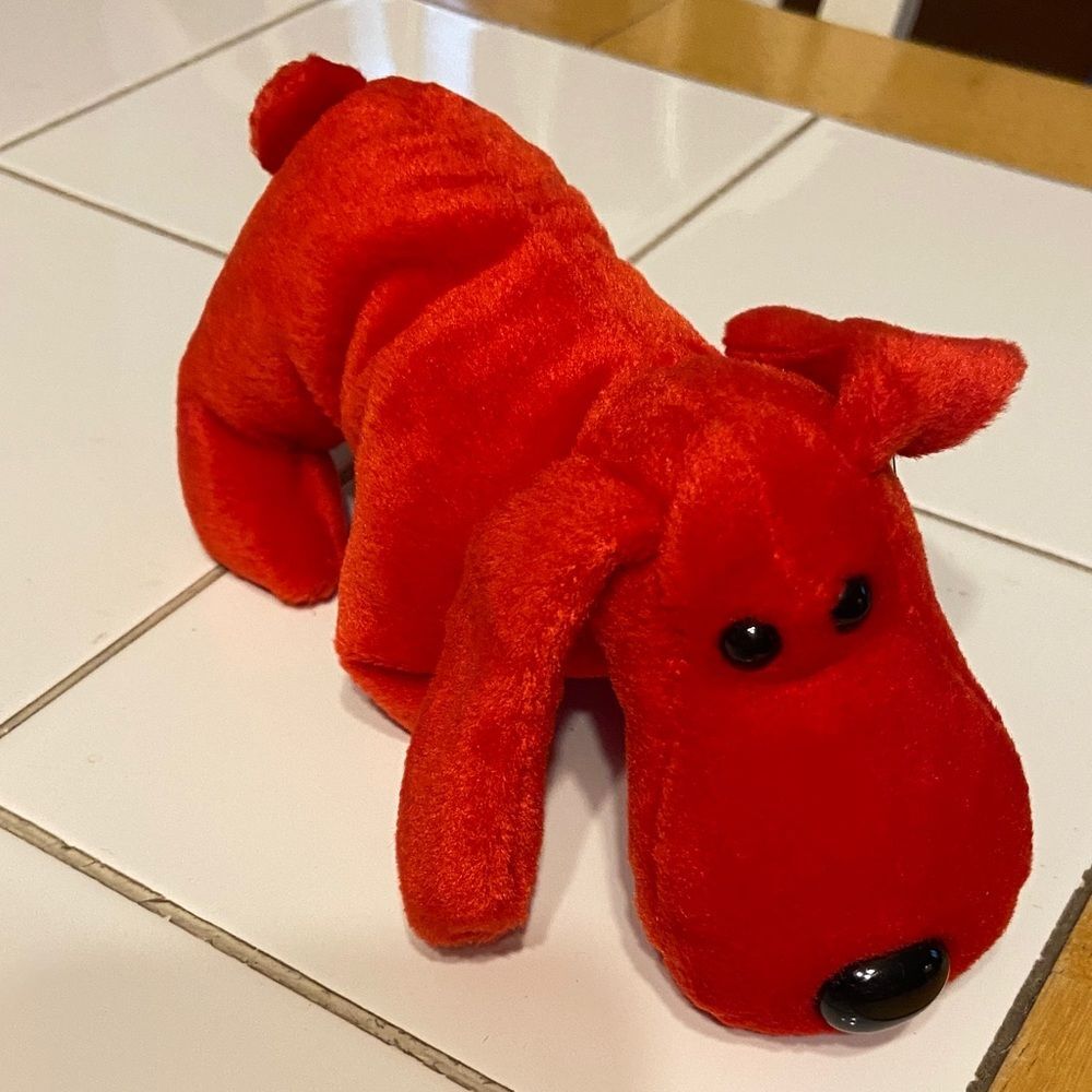 Ty Beanie Baby Rover 1996 Plush Red Dog Toy, 1NN